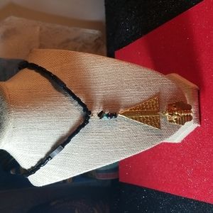 Men or women Pharoah rameese/pyramid shape charms necklace